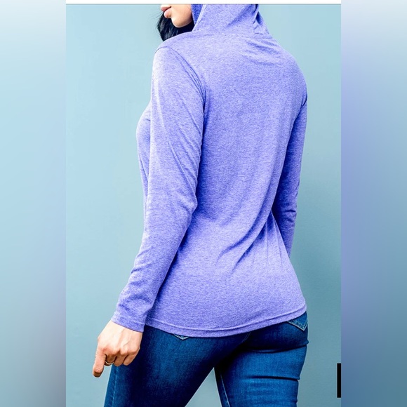 Women’s Long Sleeve Hoodies Tops Lightweight Casual Hooded Pullover Sweatshirts - Picture 2 of 2